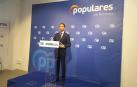 El diputado del PP por Navarra, Sergio Sayas, en la rueda de prensa

EUROPA PRESS

03/10/2023