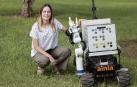 La responsable del proyecto Foodcollect, Gabriele Kubiliute, junto a Ramonet