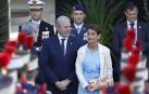 María Chivite presenció el desfile en el Paseo del Prado y Recoletos