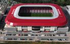 Una imagen aérea del estadio de El Sadar tomada el pasado verano desde un helicóptero