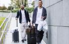 Carvajal y Joselu a su llegada a Las Rozas