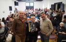 Joseba Urretavizcaya, Ángel Navallas y Fernando Hualde, en la presentación en Sangüesa del libro sobre el hojalatero Nicolás Navallas