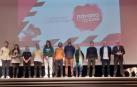 Foto de familia de ganadores y finalistas de la undécima edición del certamen de cortometrajes 'Navarra, Tierra de Cine'