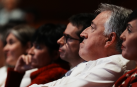 Joseba Asiron, junto a otros representantes de EH Bildu durante un acto reciente