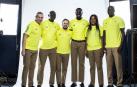 Juantxo Ferreira, junto al resto de cuerpo técnico senegalés.