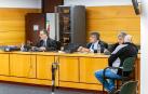 El acusado del crimen de Talla, durante la primera jornada del juicio en el TSJN
