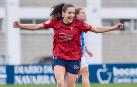 A: J.P. Urdíroz
F: 09-03-2024
P: Maite Valero celebra el gol del partido
L: Pamplona. Instalaciones del C.A. Osasuna en Tajonar.
T: Fútbol Femenino. 1ª RFEF. Partido Osasuna Femenino-Alavés Femenino.