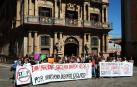 Concentración de protesta de ayer de trabajadaores de servicios sociales