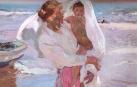 El valenciano Joaquín Sorolla pintó 'Saliendo del baño' en 1915.
