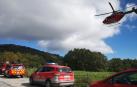 Servicios de Emergencia y Policía Foral, en el lugar en el que ha fallecido un escalador en la vía Aranbeltz
