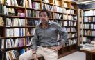 Ignacio Lloret, en la librería Elkar de Pamplona, donde hace unos días presentó 'Llegaremos a la vez'