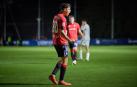 Asier Bonel celebra un gol del Promesas en Tajonar