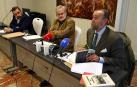 De izquierda a derecha, Leandro Falco, Telmo Aldaz e Ismael de la Barba