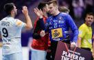 Sergey Hernández, tras recoger su distinción como MVP del partido