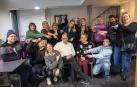 Julio Cebollada, en el centro junto a su mujer María Teresa Frías Gil, y varios de sus familiares y amigos