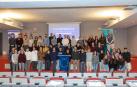 Imagen de los alumnos participantes, organizadores y autoridades, ayer en el Campus de la UPNA de Tudela