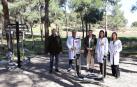 De izda. a dcha.: Eduardo Erro, Santiago Urmeneta, Zeus Pérez, Ana Campillo, y Esther Eraso, en el nuevo espacio biosaludable