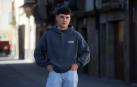 Aritz Lacosta, delantero del Cantolagua, este lunes en Sangüesa