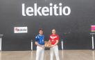 Peio Etxeberria y Unai Laso, en el Santo Brouard de Lekeitio.