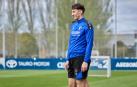 Ante Budimir, en un entrenamiento reciente