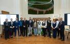 De izquierda a derecha, los participantes y organizadores del concurso Francisco Pelarda Eraso, Sara El Moutaouakil Skalniak, Francisco Javier Serrano, Javier Isasi Martínez de Muniain, Pedro Javier Murillo, Víctor Rodríguez, Irune García, Borja Gutiérrez, Keylin Guevara, José Mutilva, Danesy Lamat, Javier Pérez-Nievas, y Carlos Rodríguez