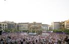 Concentración en contra de las agresiones sexuales durante los pasados Sanfermines