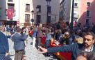 Los monarcas han saludo efusivamente a los tudelanos congregados en la Plaza VIeja