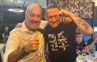 El cocinero Martín Iturri y Fermín Muguruza, en la Cuchara de Martin