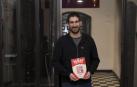 José Mari Jaurrieta, en la sede de los veteranos en la Plaza del Castillo, antiguas oficinas del club.irati aizpurua