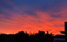 Amanecer en una gélida mañana. II Ensanche, Pamplona.