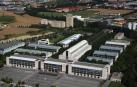 Vista del campus de la UPNA en 2023, entre Pamplona y Mutilva. Junto al colegio Amigó, en parcelas sin cultivar, terreno previsto para la construcción de campos de fútbol