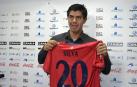 Francisco 'Gato' Silva completó su primer entrenamiento en Tajonar junto a sus nuevos compañeros de Osasuna en una fría mañana.