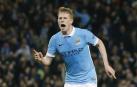 De Bruyne celebra el gol de la victoria.