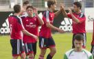 El Promesas celebra un gol contra Oberena.