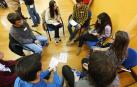 Jóvenes en una campaña de prevención de drogas.