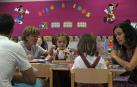 Imágenes del primer día de clases en diferentes colegios de la Comunidad Foral.
