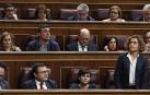 La diputada del PSOE Meritxell Batet durante las votaciones del debate de investidura del líder del PP, Mariano Rajoy.