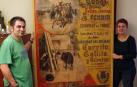 Paso a paso de la restauración del cartel de San Fermín de 1884