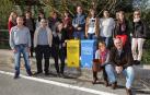 Directores de todos los centros que se suman al programa de educación ambiental junto a Óscar Rubio, a la izda.