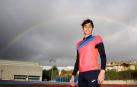 Nuria Rodríguez, este pasado lunes en las instalaciones deportivas de Ororbia.