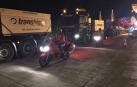El transporte especial arrancó a las 23.00 horas y llega hasta el peaje de Zuasti.