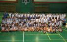Los integrantes de las diferentes categorías del Club Baloncesto Peralta el día de la presentación por equipos de la presente temporada 2016-2017, la de su 25 aniversario.