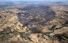 Imágenes del incendio declarado este jueves en Tafalla.