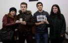 Los cuatro reyes de los quintos: Eider Arakama, Iñigo Plaza, Manex Goikoetxea e Igone Augusto.