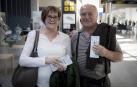 El aeropuerto de Pamplona fue escenario de la salida de vuelos chárter con motivo de la Semana Santa 2017.