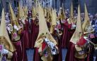 Marcha por las calles de la capital navarra en la Semana Santa de 2017.