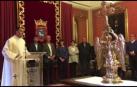 Visita del Ángel de Aralar al Ayuntamiento de Pamplona