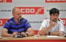 Josi Escribano, secretario de organización, y Aitor Jáuregui, responsable de  servicios jurídicos de CC OO.