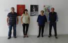 Presentaron los carteles finalistas, el edil José Ignacio Moros; la concejala de Festejos, Haizea Lizarbe; Albina Prieto, concejala de Tafalla también; y el pintor Javier Zudaire, uno de los miembros del jurado.