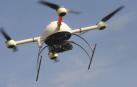 Dron en pleno vuelo.